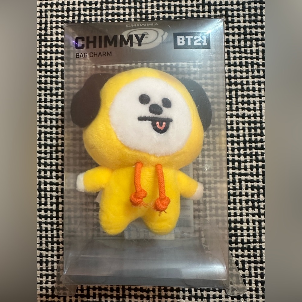 OFFICIAL BTS BT21 LINE Friends Plush Official Bag Charm Key Ring CHIMMY Jimin